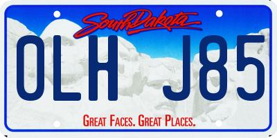 SD license plate 0LHJ85