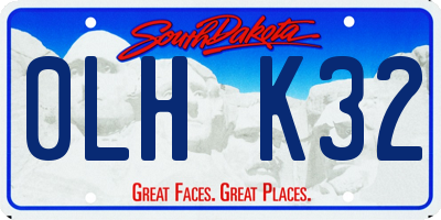 SD license plate 0LHK32