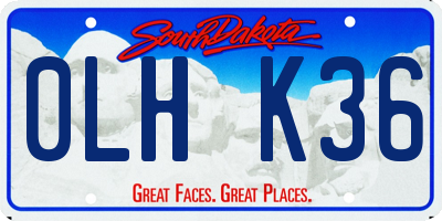 SD license plate 0LHK36