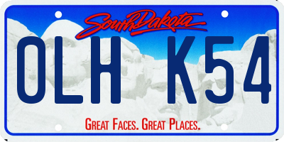 SD license plate 0LHK54