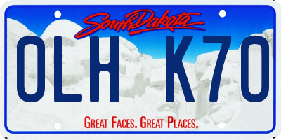 SD license plate 0LHK70
