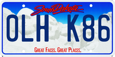SD license plate 0LHK86