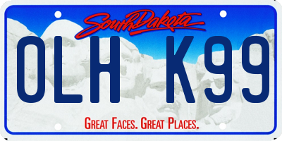SD license plate 0LHK99