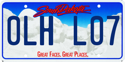 SD license plate 0LHL07