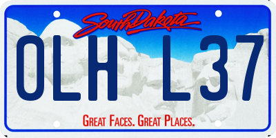 SD license plate 0LHL37