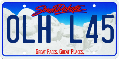 SD license plate 0LHL45