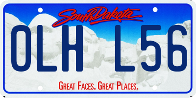 SD license plate 0LHL56