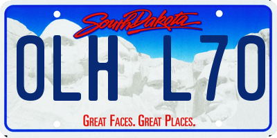 SD license plate 0LHL70