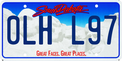 SD license plate 0LHL97