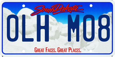 SD license plate 0LHM08