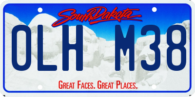 SD license plate 0LHM38