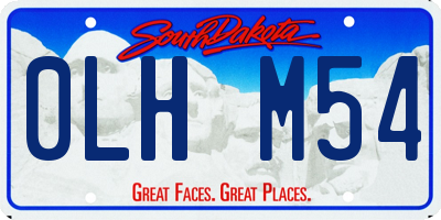 SD license plate 0LHM54