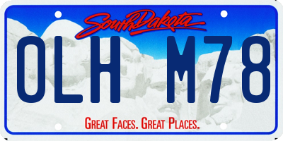 SD license plate 0LHM78