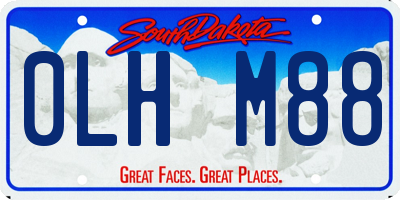 SD license plate 0LHM88