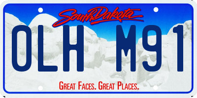 SD license plate 0LHM91