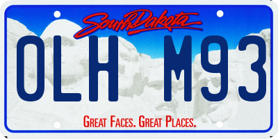 SD license plate 0LHM93