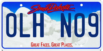 SD license plate 0LHN09