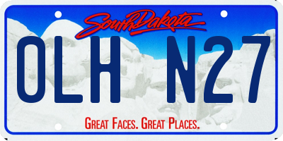 SD license plate 0LHN27