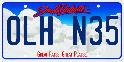 SD license plate 0LHN35