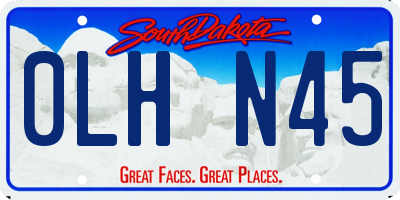 SD license plate 0LHN45