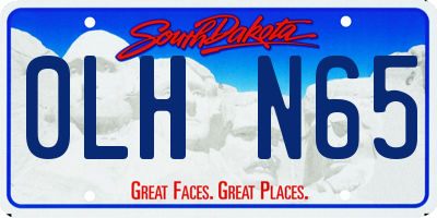 SD license plate 0LHN65