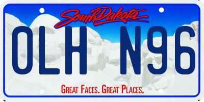 SD license plate 0LHN96