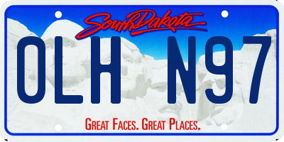 SD license plate 0LHN97