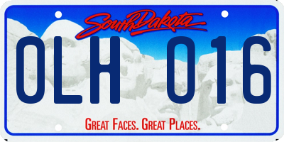 SD license plate 0LHO16