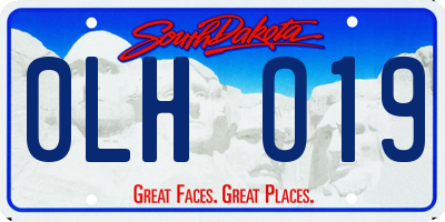 SD license plate 0LHO19