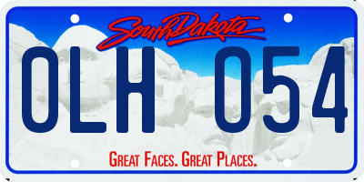 SD license plate 0LHO54