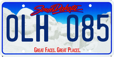 SD license plate 0LHO85
