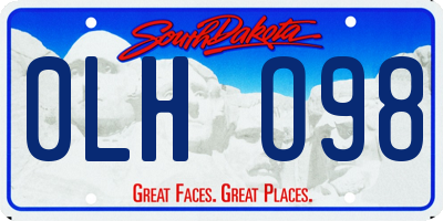 SD license plate 0LHO98