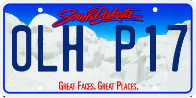 SD license plate 0LHP17