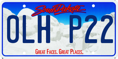 SD license plate 0LHP22