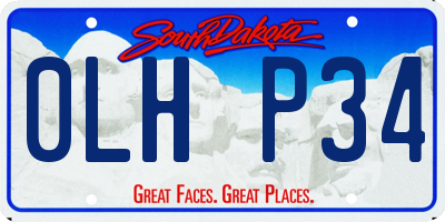 SD license plate 0LHP34