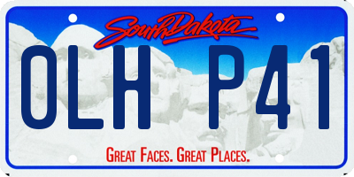 SD license plate 0LHP41