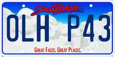 SD license plate 0LHP43