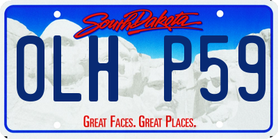 SD license plate 0LHP59
