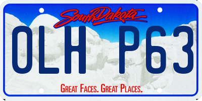 SD license plate 0LHP63