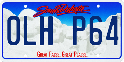 SD license plate 0LHP64