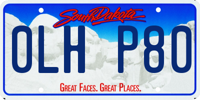 SD license plate 0LHP80