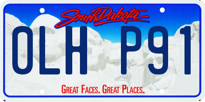 SD license plate 0LHP91