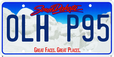 SD license plate 0LHP95