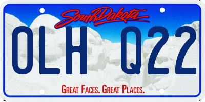 SD license plate 0LHQ22