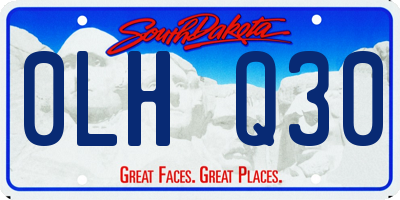 SD license plate 0LHQ30