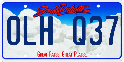 SD license plate 0LHQ37