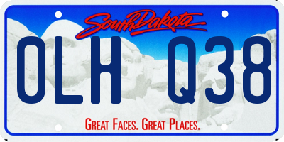 SD license plate 0LHQ38