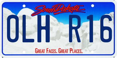 SD license plate 0LHR16