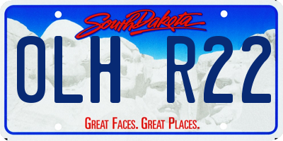 SD license plate 0LHR22