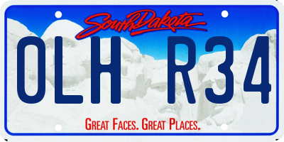 SD license plate 0LHR34